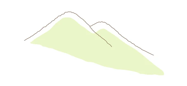 Vektor gröna berg — Stock vektor