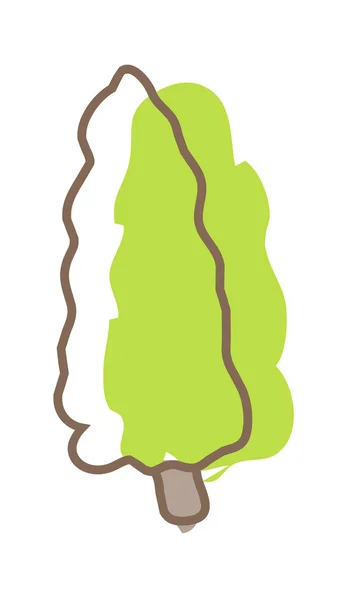 เวกเตอร์ต้นไม้สีเขียว — ภาพเวกเตอร์สต็อก