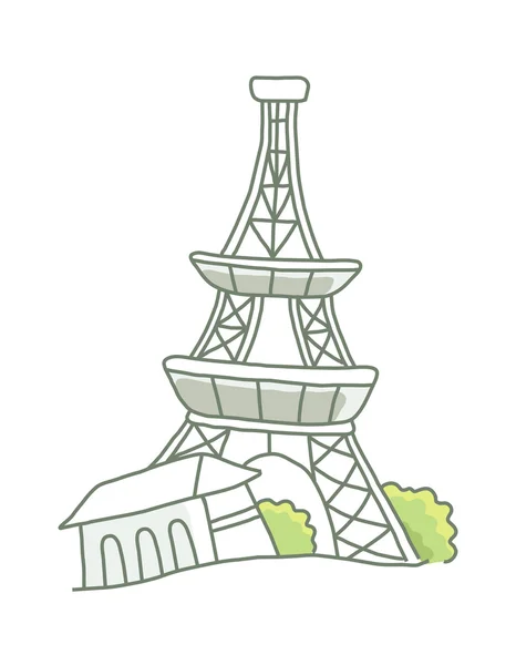 Torre Vector Eiffel — Vector de stock