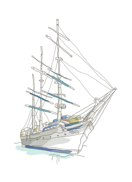 Yacht vectoriel — Image vectorielle