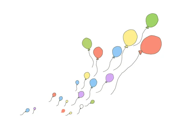 Värikkäitä ilmapalloja — vektorikuva
