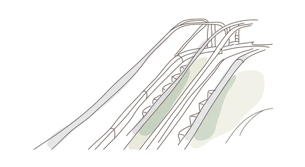 Vector escalator — Stock Vector