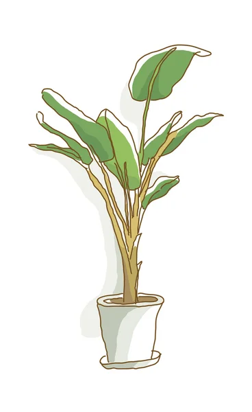 Planta en maceta vectorial — Vector de stock