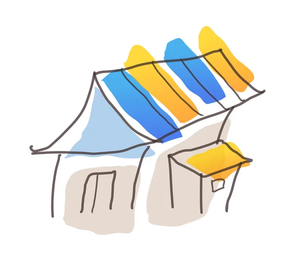 Edificio colorido — Vector de stock