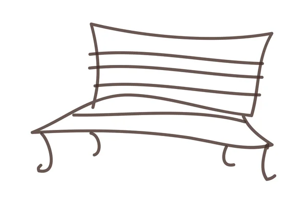 Banc non peint — Image vectorielle