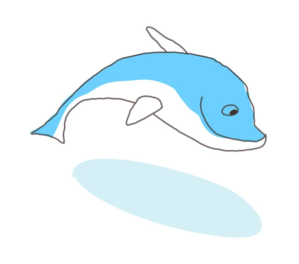 Dauphin bleu — Image vectorielle