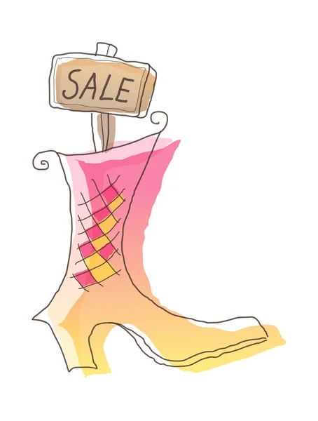 Boots for sale — Stock Vector