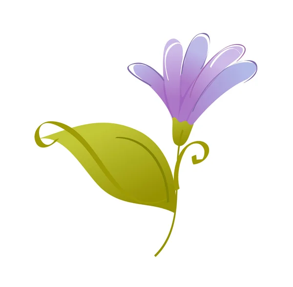 Paarse bloem — Stockvector