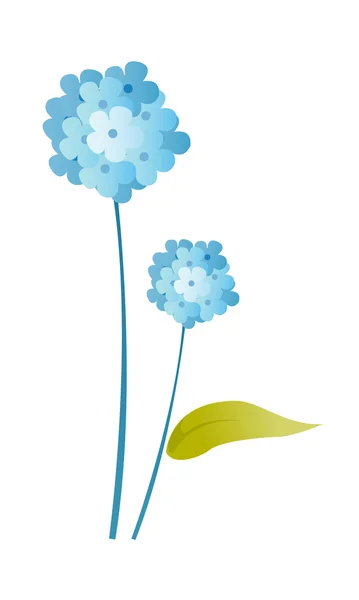 Blue Flower — Stock Vector