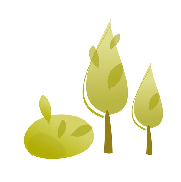 Zelené stromy — Stockový vektor