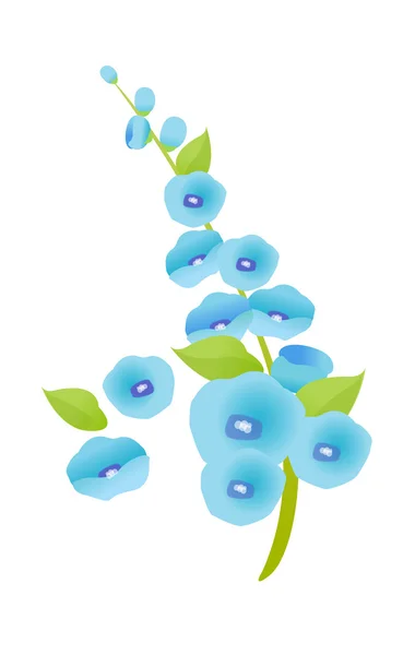 Flor azul — Vector de stock