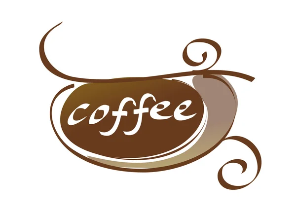Kahverengi kahve işareti — Stok Vektör