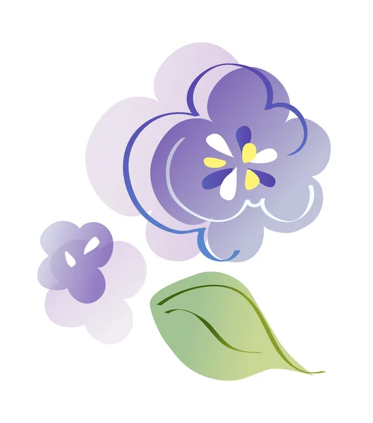 Hermosa flor púrpura — Archivo Imágenes Vectoriales