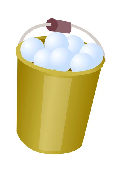 Vector icon bucket and ball — Stock Illustration Vector icon bucket and ball Royalty Free Stock Illustrations