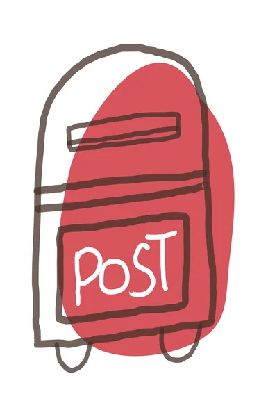 Caixa de correio vermelha — Vetor de Stock