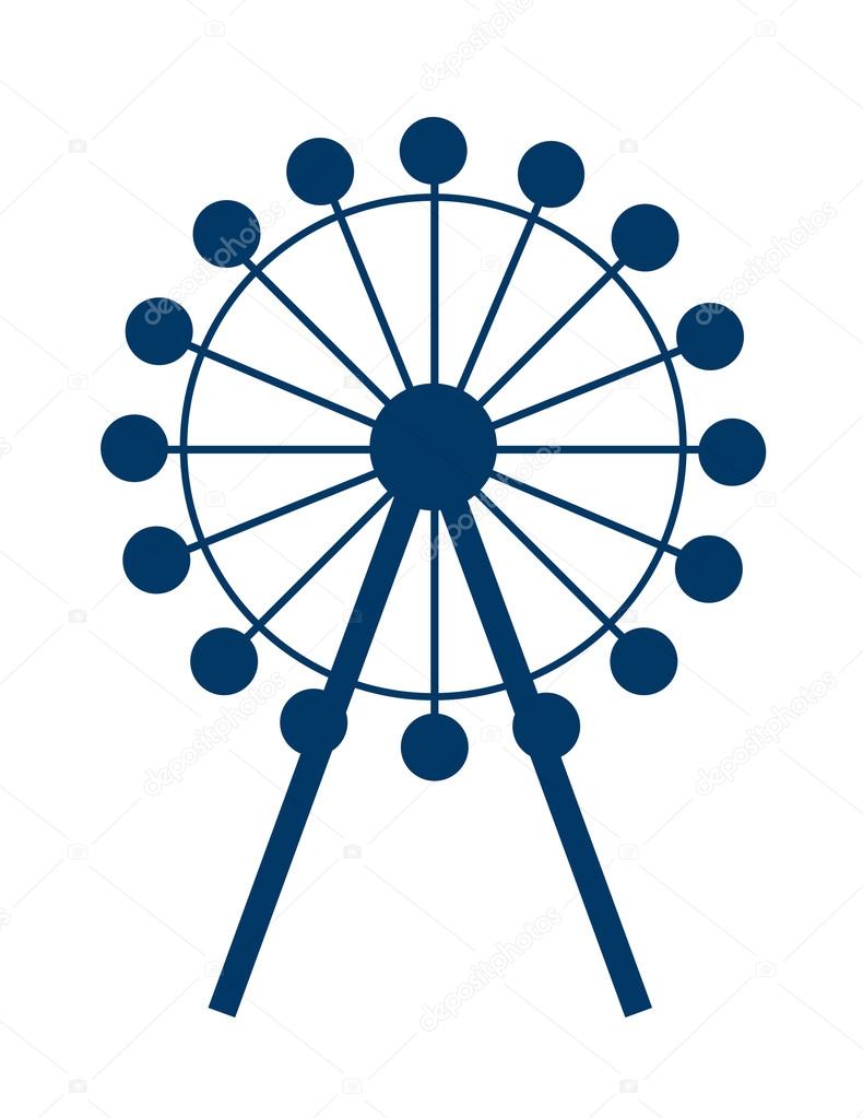 Vector icon ferris wheel