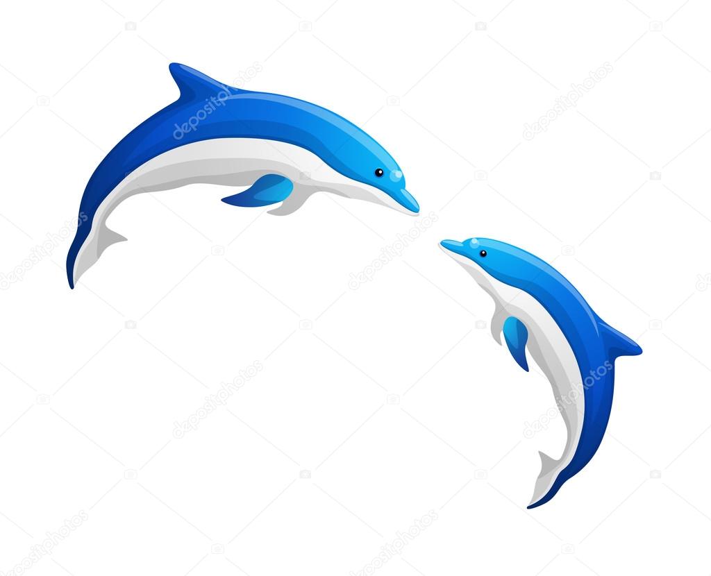 Vector icon dolphin