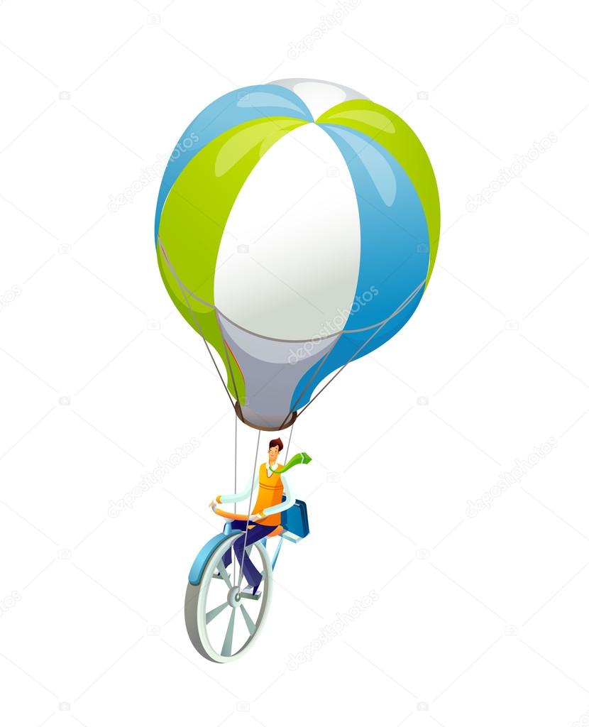 Vector icon hot air balloon