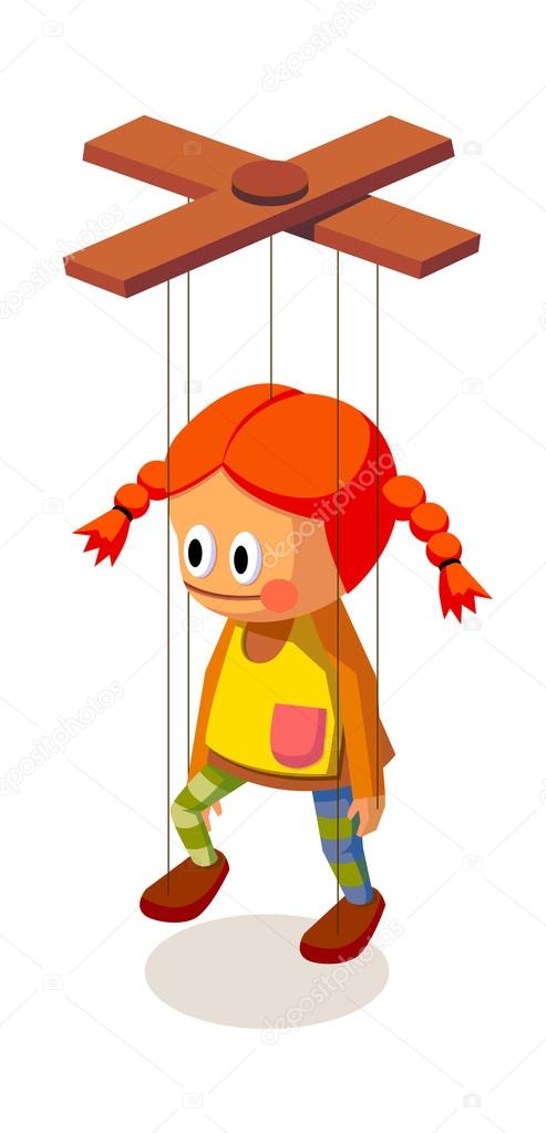 Icono de marioneta imágenes de stock de arte vectorial | Depositphotos