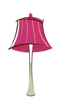 kırmızı zemin lambası