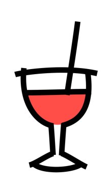 Kırmızı alkollü kokteyl