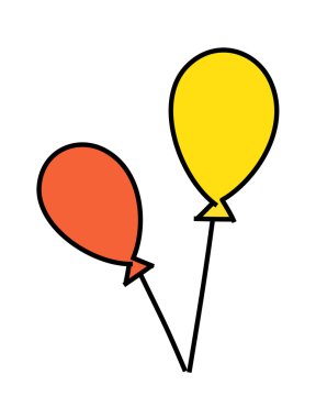 Sarı ve kırmızı balon