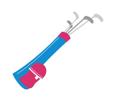 mavi bir golf çantası