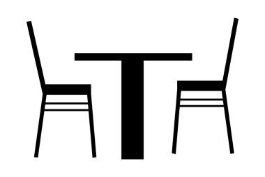 siyah masa ve sandalyeler