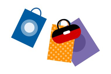 renkli alışveriş torbaları