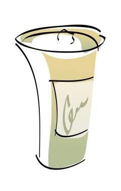 yeşil kağıt bardak