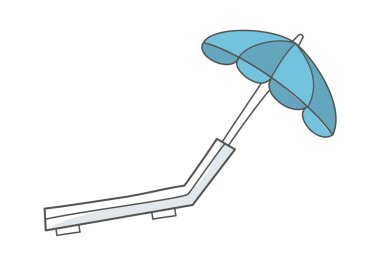 şemsiye ve şezlong