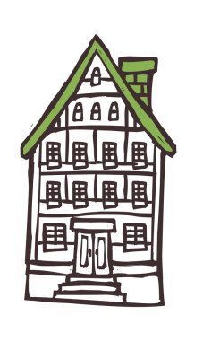 Not colored buildings