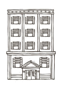 Not colored buildings