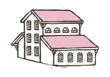 Not colored buildings