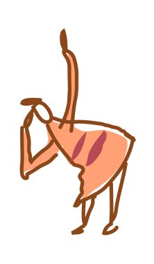 Adam mesafeye bakıyor.