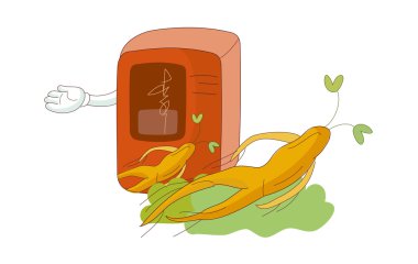 Red box and ginseng clipart
