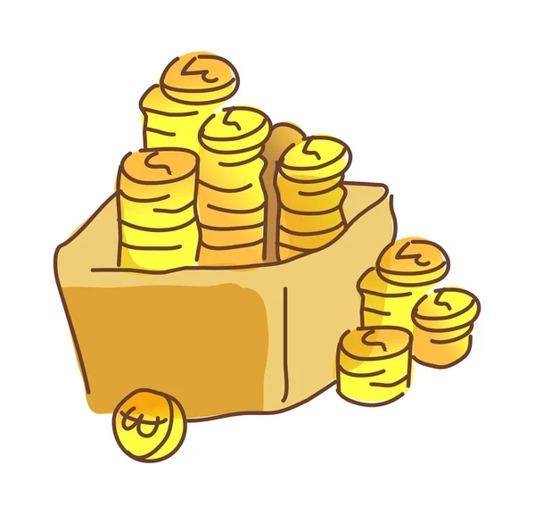 Коробка з грошима — стоковий вектор