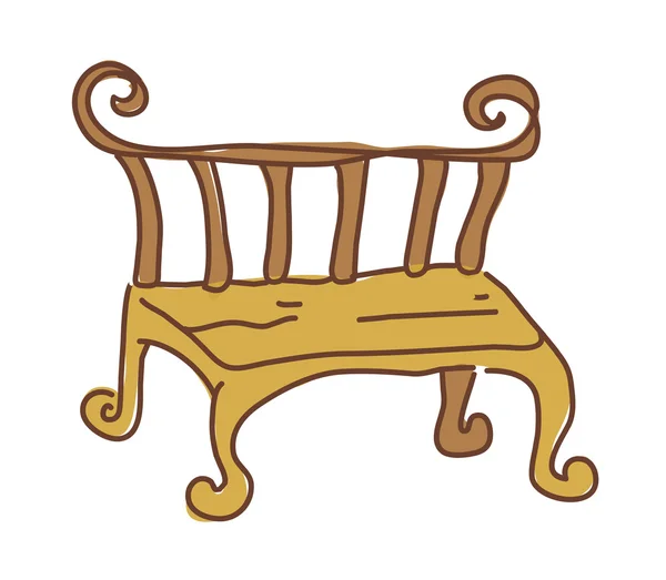 Бурая скамейка — стоковый вектор