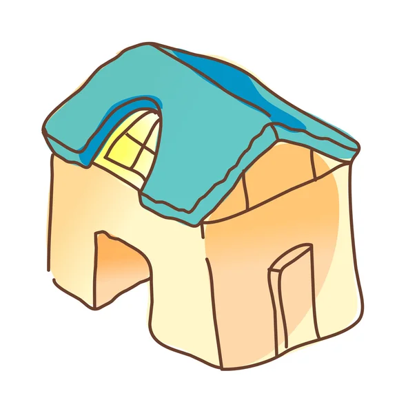 Bâtiment coloré — Image vectorielle