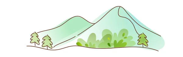 Green mountains — Stock Vector