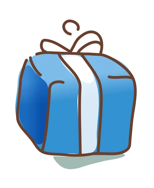 Caja de regalo azul — Archivo Imágenes Vectoriales