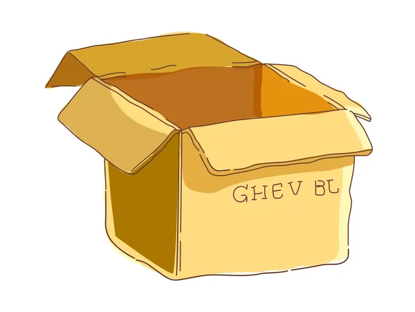 Желтая коробка — стоковый вектор