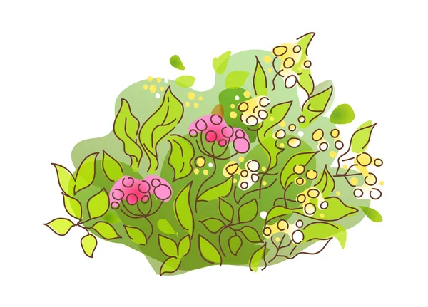 Flowering bush — Stock Vector