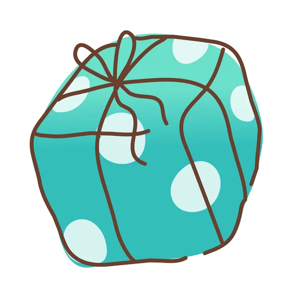 Green gift box — Stock Vector