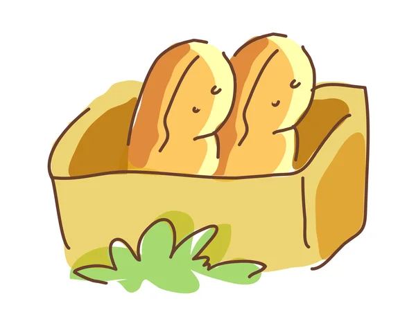 Caja de pan — Vector de stock