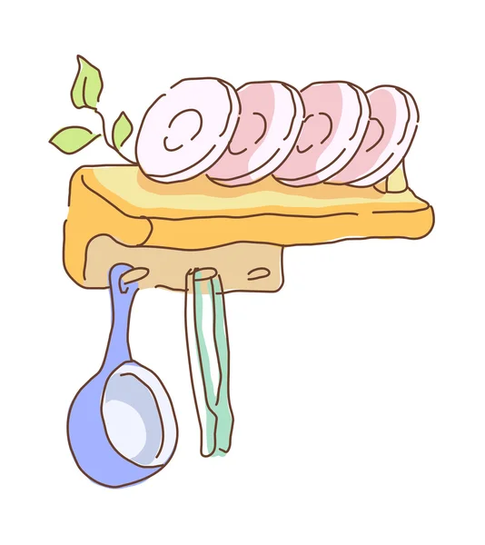 Set de utensilios de cocina — Vector de stock