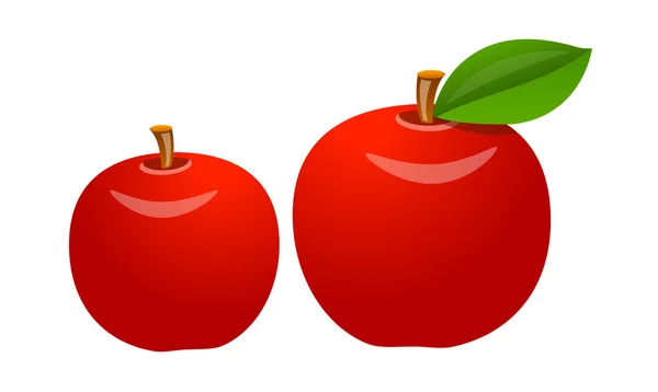 Manzana roja — Archivo Imágenes Vectoriales