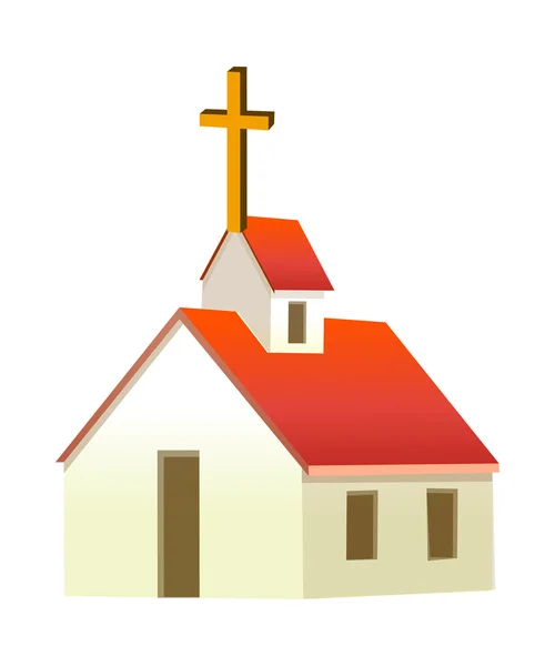 Iglesia colorida — Vector de stock