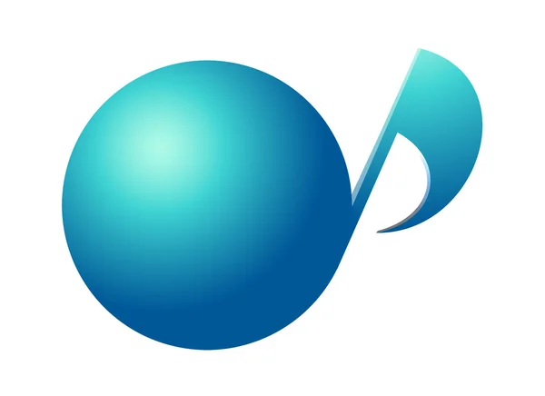 Blue music symbol — Stock Vector
