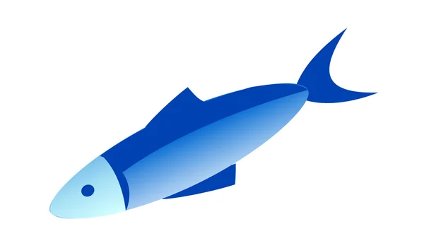 Blauer Fisch — Stockvektor